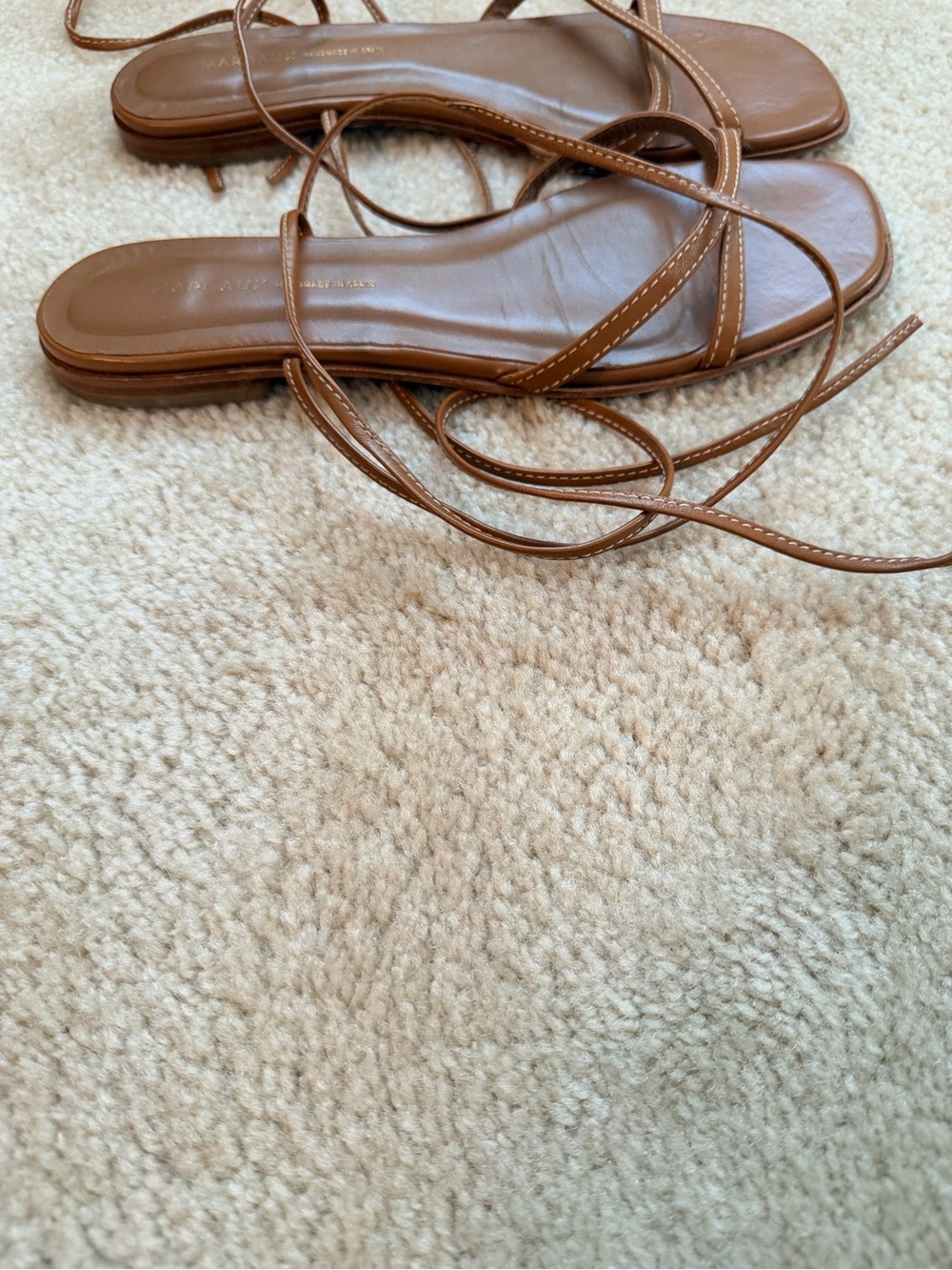 Margaux The Wrap Sandal in Nappa Saddle Size 39 - Picture 8 of 11